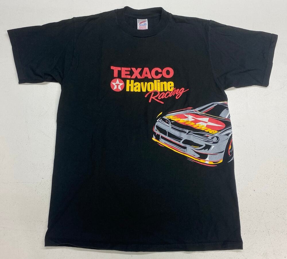 VTG 90s Jerzees Nascar Texaco Havoline Racing graphic cotton t-shirt, L